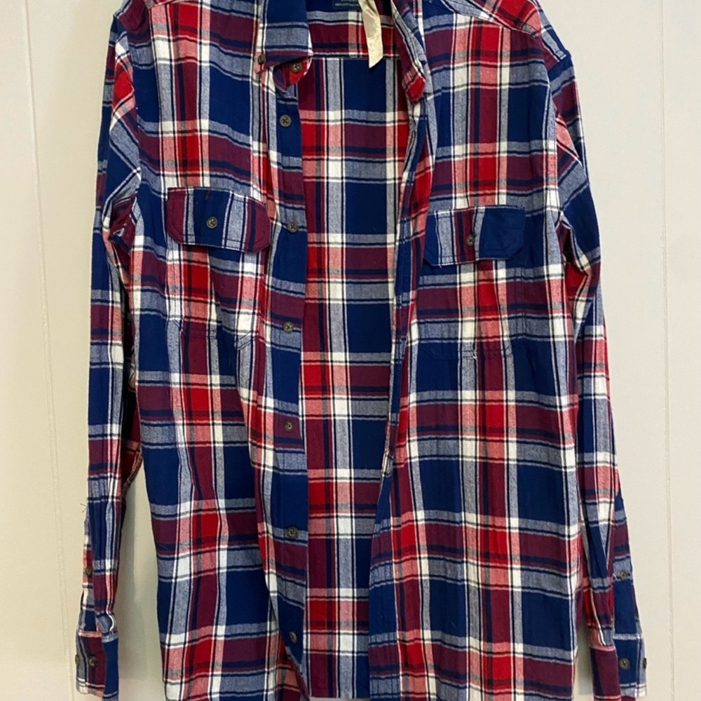 Women’s Red and Blue Plaid Shirt